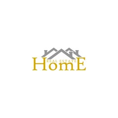 Real estate logo. Creative logo for a company selling or renting real estate isolated on white background