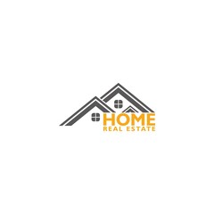 Real estate logo. Creative logo for a company selling or renting real estate isolated on white background