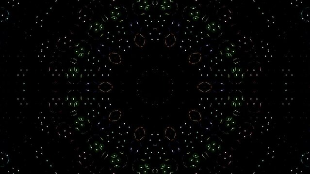 Abstract Kaleidoscope pattern with full colors. Magic mandala. 4k	