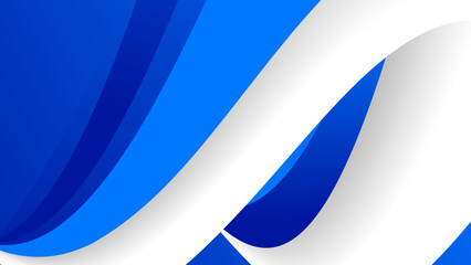 3d render, abstract minimal neon background with wavy line. Blue and white abstract background.