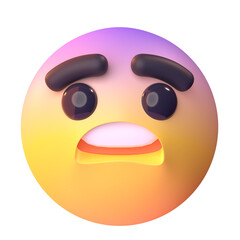 Huh in 3D render for graphic asset web presentation or other