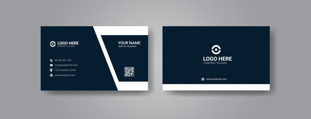 Simple modern black and white clean business card template design