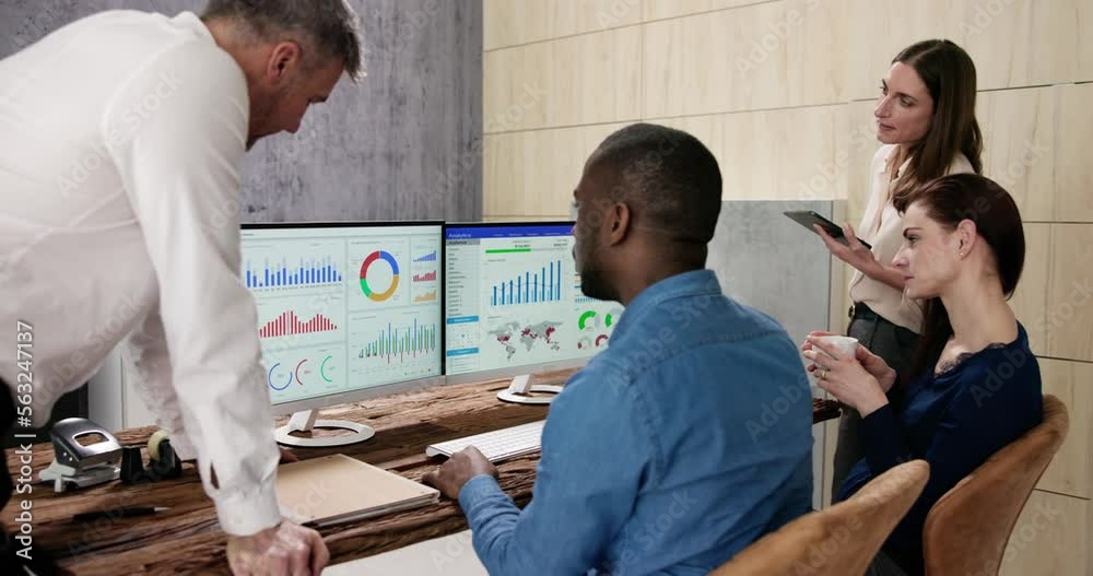 Poster business data analytics dashboard
