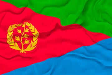 National flag  of Eritrea. Background  with flag  of Eritrea