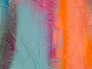 Abstract blurred multicolor background. Fragment of a drawing on canvas.