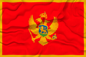 National flag  of Montenegro. Background flag  of Montenegro