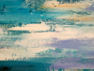 Abstract blurred multicolor background. Fragment of a drawing on canvas.