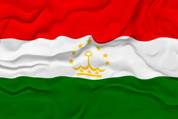 Naklejka premium National flag of Tajikistan. Background with flag of Tajikistan