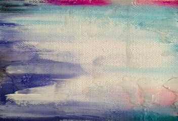Abstract blurred multicolor background. Fragment of a drawing on canvas.