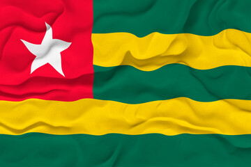 National flag of  Togo. Background  with flag of Togo.