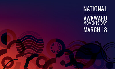 National Awkward Moments Day. Design suitable for greeting card poster and banner