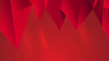 Fototapeta premium Gradient red geometric pattern, abstract background template.