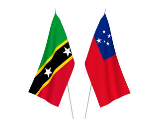 Federation of Saint Christopher and Nevis and Independent State of Samoa flags