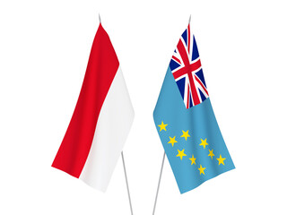 Tuvalu and Indonesia flags