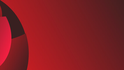 Top view of red and gradient template with stripes lines for background.