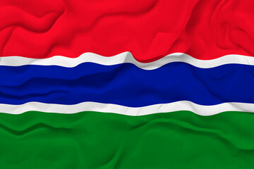 National flag of Gambia. Background  with flag  of Gambia.