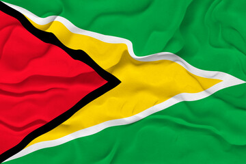 Obraz premium National flag of Guyana. Background with flag of Guyana.