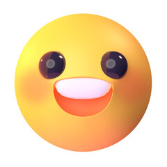 Smile in 3D render for graphic asset web presentation or other