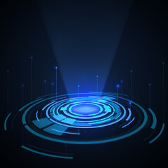 Obraz premium Futuristic interface, HUD, vector background