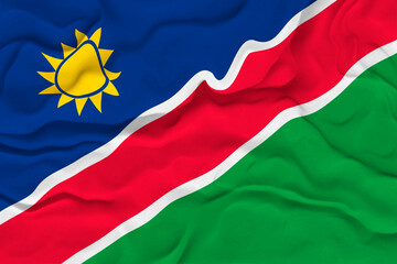National flag of Namibia. Background  with flag of Namibia.