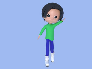 スケートをする男の子