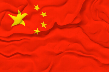 National flag of the People's Republic of China.  Background  with flag of the People's Republic of China.