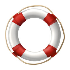 life buoy digital drawing with watercolor style illustration