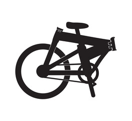 Folding bike icon on white background