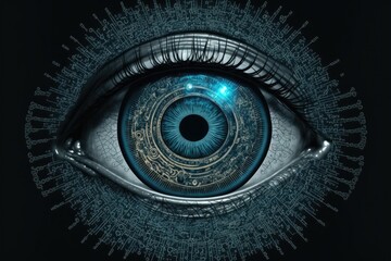 Eye, digital, design, biometric, 