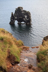 Hvitserkur - basalt rock in H&uacute;nafl&oacute;i Bay, Iceland