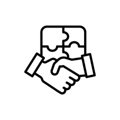 Collaboration icon in vector. Logotype