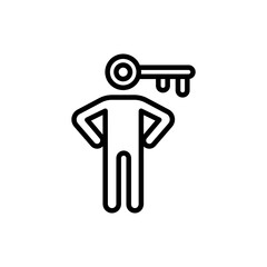 Key Person icon in vector. Logotype