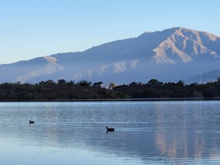 lake and mountains