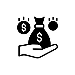 Earning icon in vector. Logotype