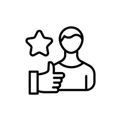 Employee Satisfaction icon in vector. Logotype