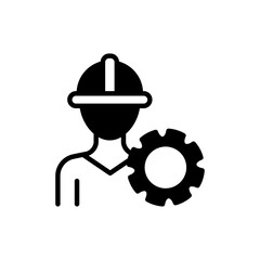 Engineer icon in vector. Logotype