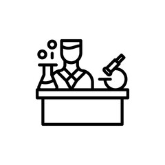 Scientist icon in vector. Logotype