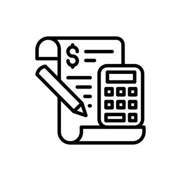 Expenses icon in vector. Logotype