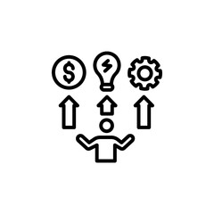 Entrepreneurial icon in vector. Logotype