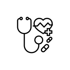 Health icon in vector. Logotype