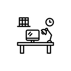 Work Place icon in vector. Logotype