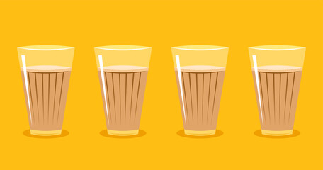 Indian hot drink vector. Indian chai icon. Chai is Indian drink. Kettle vector.