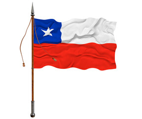 National flag  of Chile.. Background  with flag  of Chile.
