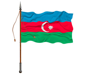 National Flag of Azerbaijan. Background  with flag  of Azerbaijan