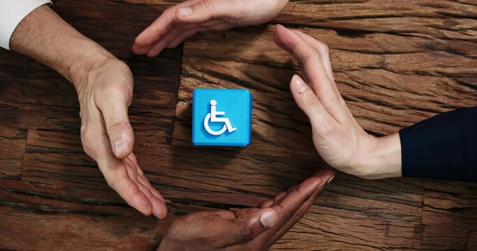 Hands Protecting Disability Icon