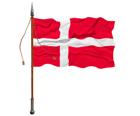 National flag of Denmark. Background  with flag  of Denmark.