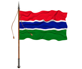 National flag of Gambia. Background  with flag  of Gambia.