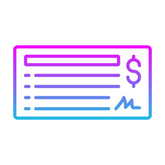Fototapeta premium Cheque Icon
