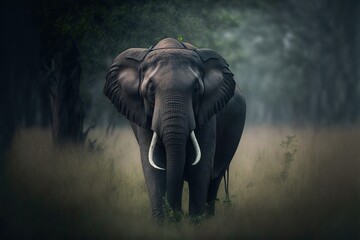 Elephant Stock Photo, Wildlife Photography, Generative Ai