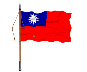 National flag of Taiwan.  Background  with flag of Taiwan.